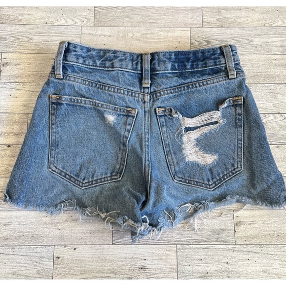 Abercrombie & Fitch Womens Distressed Jean Shorts - Picture 3 of 5